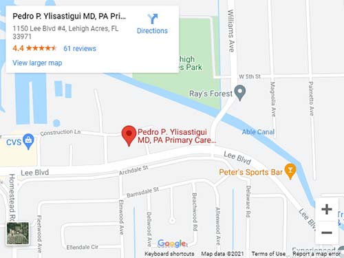 Directions to Primary Care at 1150 Lee Blvd. #4 Lehigh Acres, FL 33936